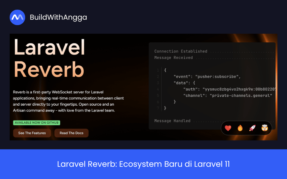 Kelas Laravel Reverb: Ecosystem Baru di Laravel 11 di BuildWithAngga
